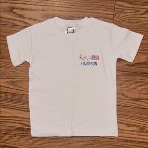 Patriotic American Flag & Plane Embroidered T-Shirt ‘Harrison’ 4T